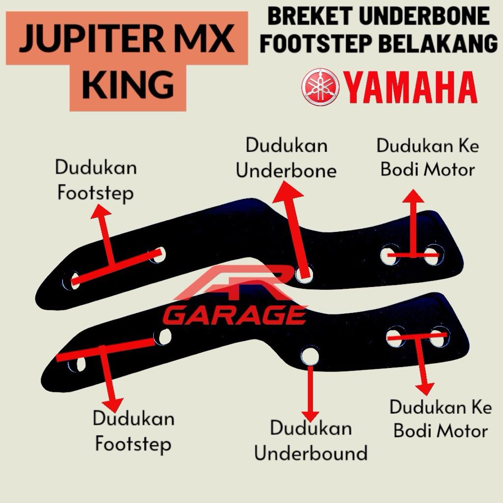 Breket Footstep MX KING,Breket underbone footstep mx king,dudukan footstep belakang mx,dudukan foots