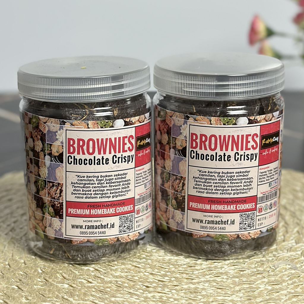 

Kue Kering Brownies Cookies Premium Butter Cokelat Almond Crispy dan Crunchy Homemade by RaMaChef