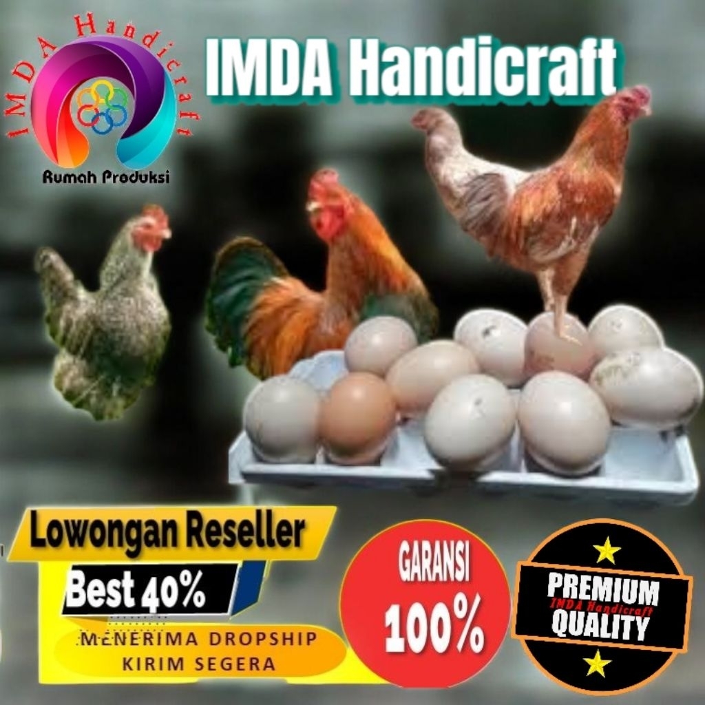 

IMDA HANDICRAFT Paket 7 Pcs TELUR FERTIL AYAM KUB2 Jalur PETELUR FI MURNI KUB2 Perent Stock Bisa Ditetaskan Kembali Kwalitas Super Jaminan Menetas Hasil Peternak Profesional