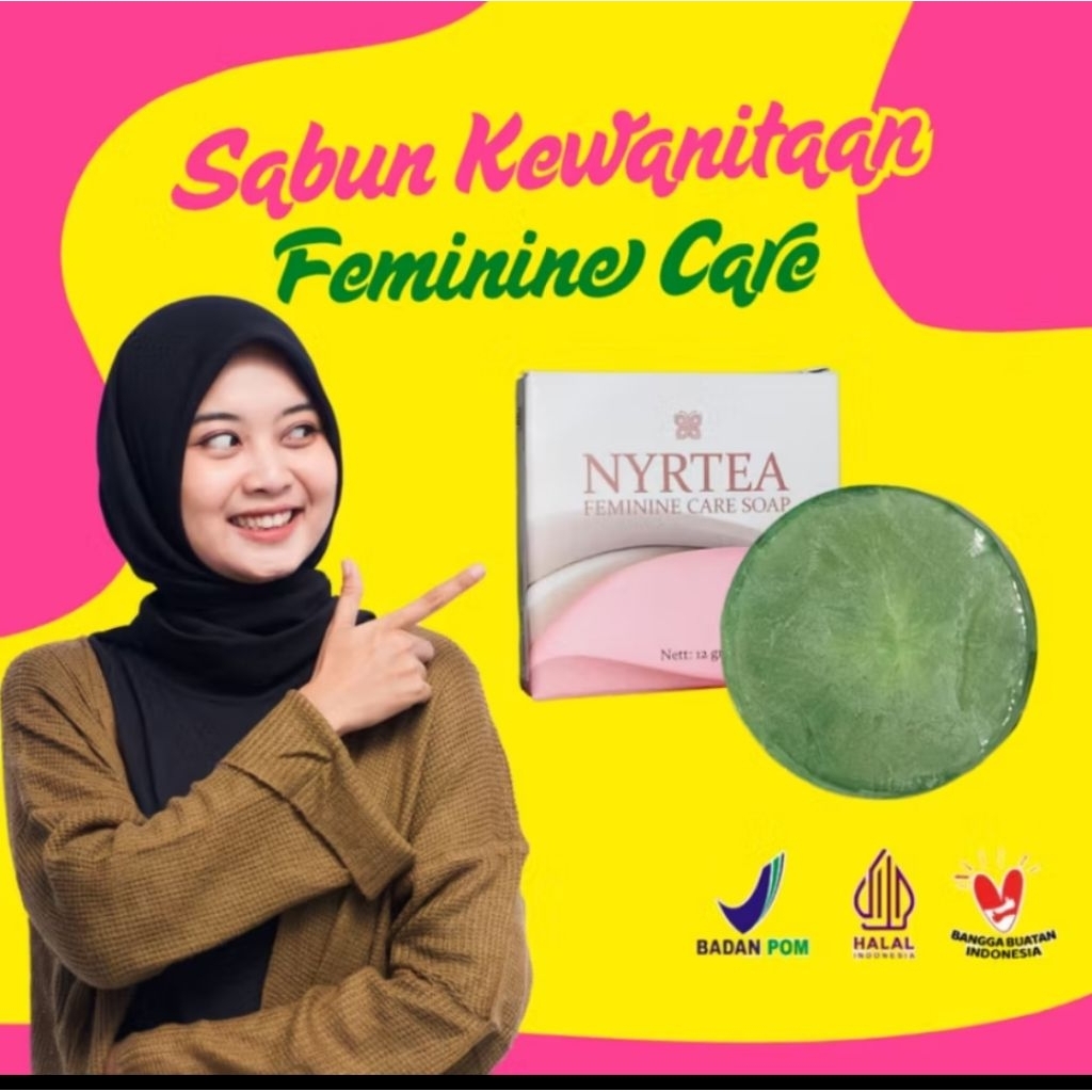 sabun kewanitaan feminine care soap nyrtea original 100%