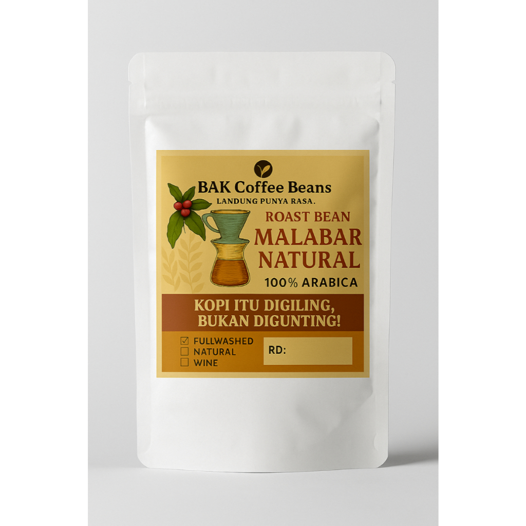 

Kopi Arabika Specialty Malabar Natural 200gr Biji - Bubuk