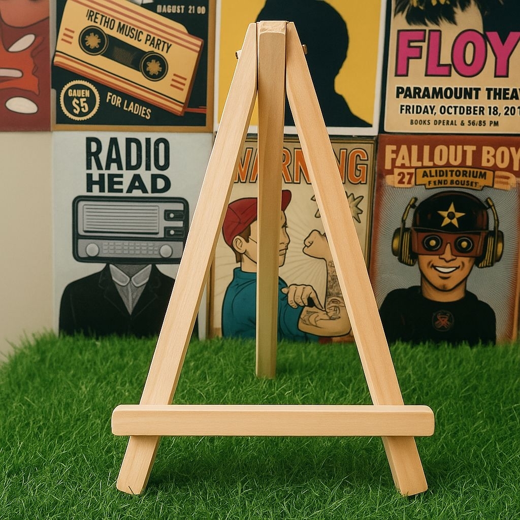 

Easel kayu mini tripod size 30 cm| stand kanvas lukis serbaguna|tempat menyimpan foto