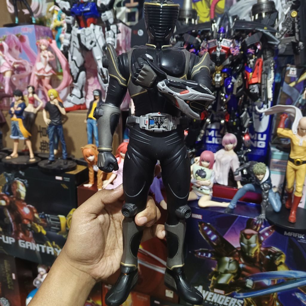 [34cm] Big Sofubi Kamen Rider Ryuga Soft ORI Bandai Banpresto 2002 Ryuki Series