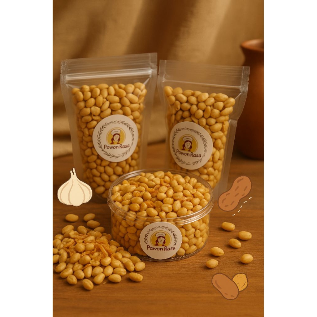 

Kacang Bawang 1 Toples 500gr + 2 Pouch 150gr – Paket Hemat Camilan Rumahan