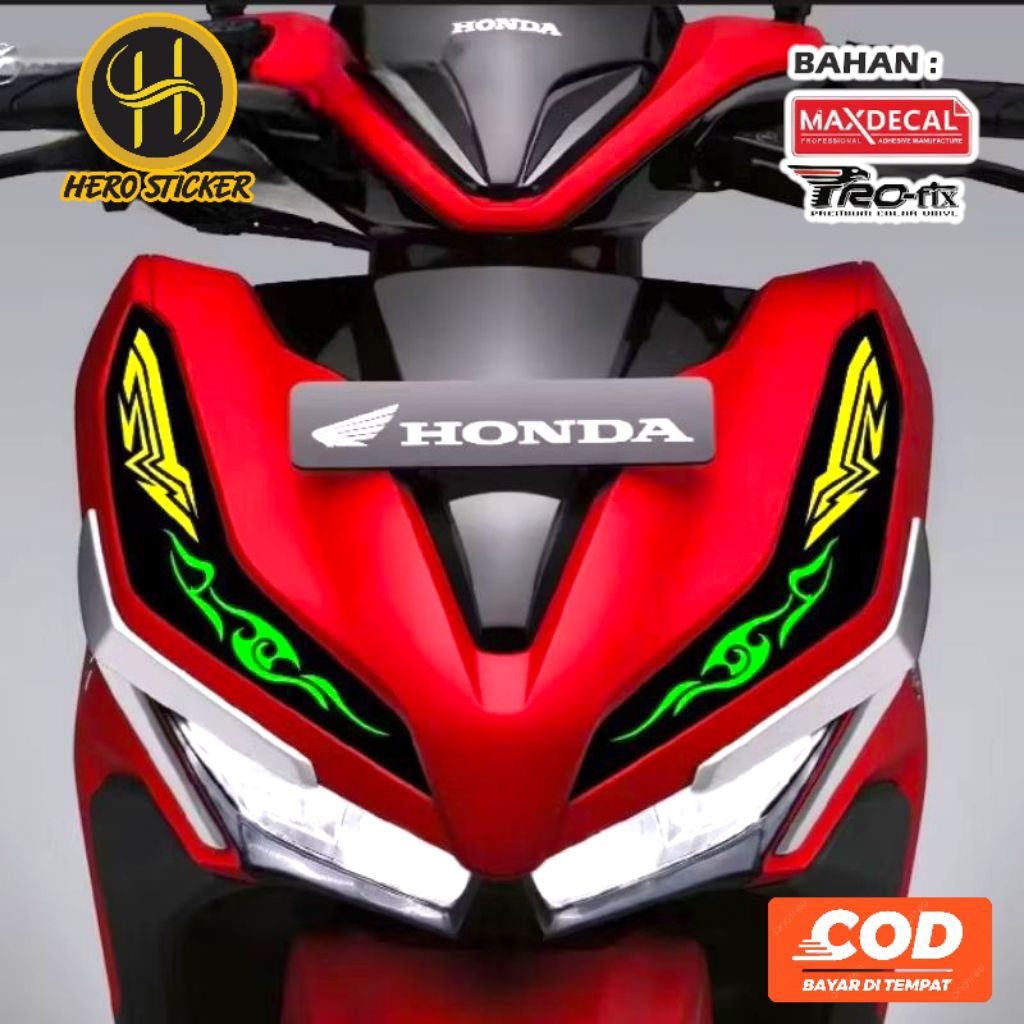 Honda Stiker Lampu Alis Vario New 125/150 2018-2023 Bahan MaxDecal & Pro-Tex COD Bayar di Tempat