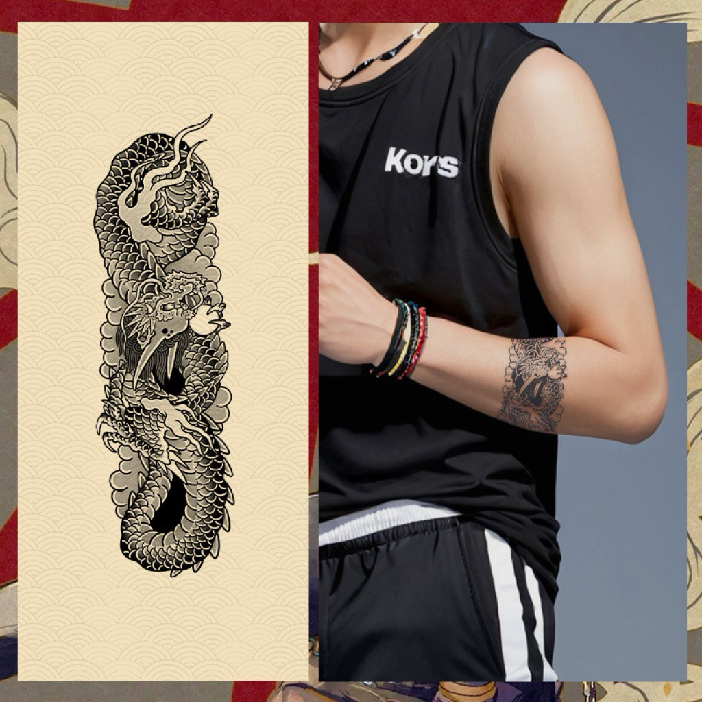 Medan tatto temporer murah motif Gelang 8x22cm tahan 15 hari semi permanen temporary