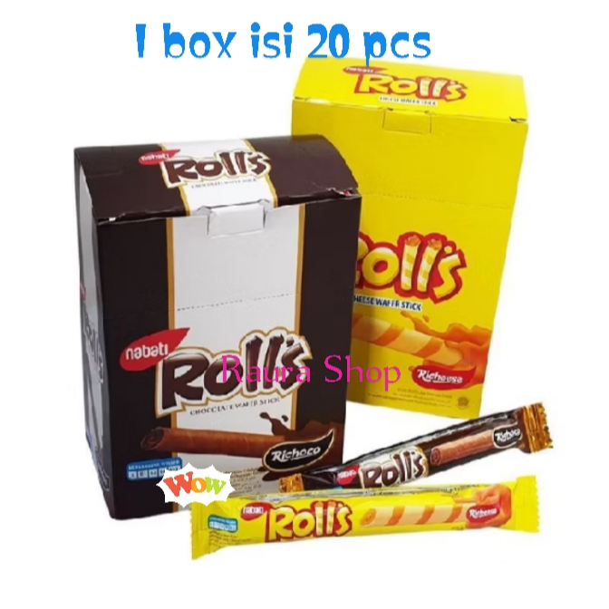 

Nabati Rolls isi 20 pcs Rasa Keju coklat