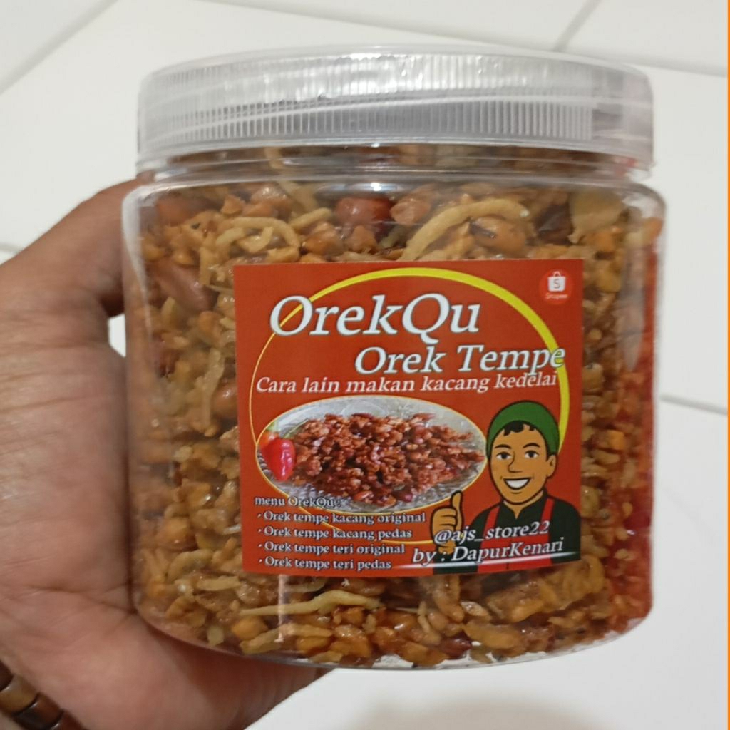 

OrekQu " tempe orek + ikan teri kering 250 gram Rasa Original