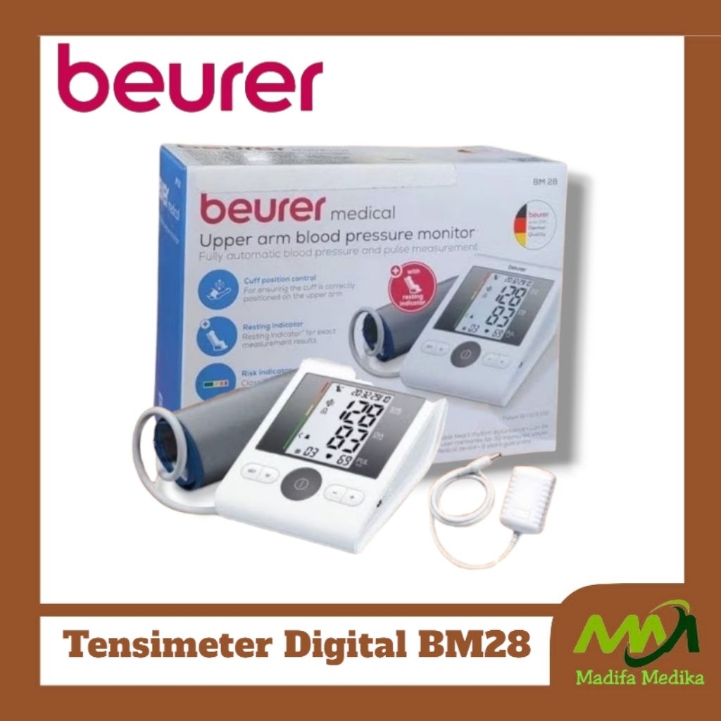 Tensimeter Beurer BM28  Tensimeter Beurer + Adaptor Tensi Digital Beurer