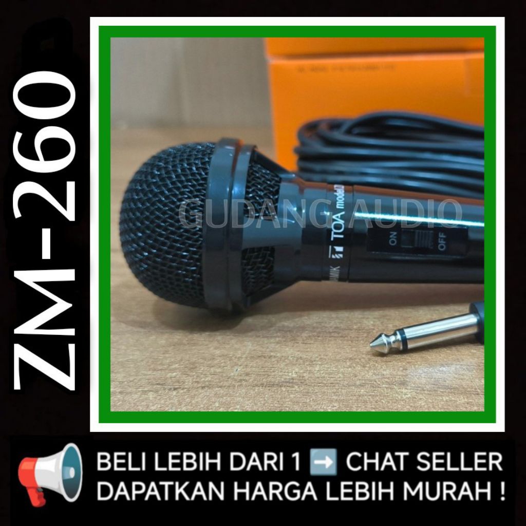 MIKROFON Mic Kabel TOA ZM-260 ZM 260 Microphone TOA Original