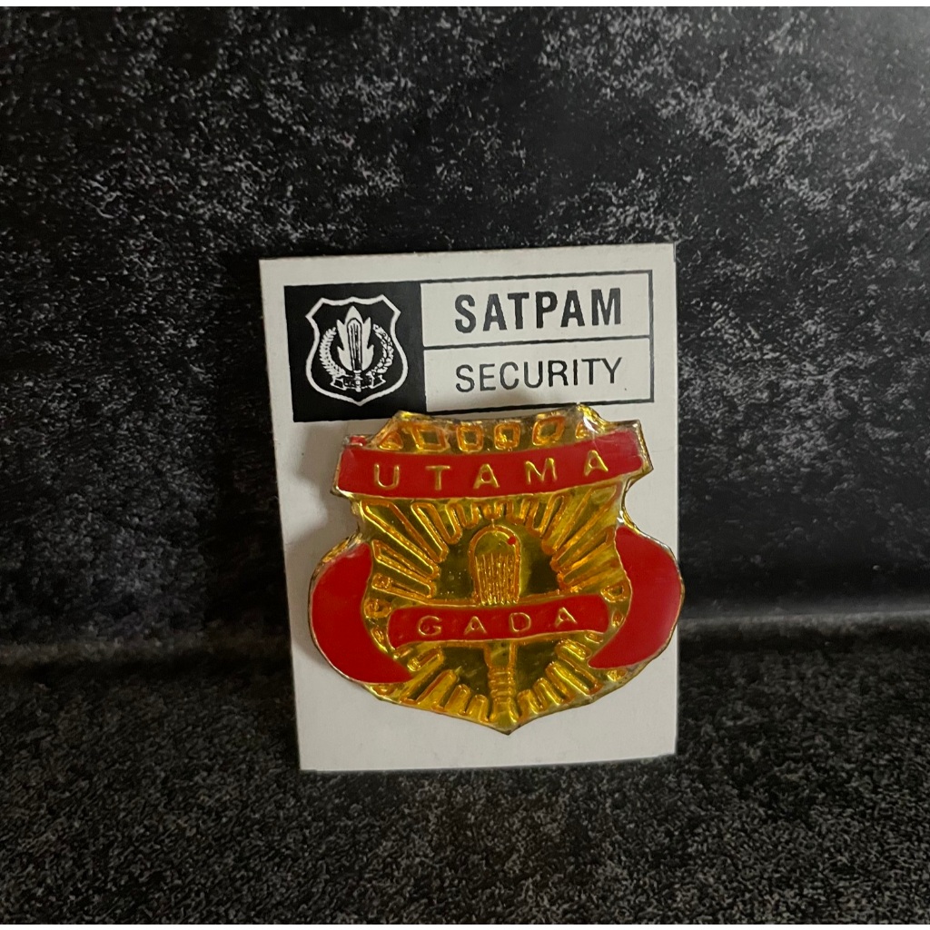Pin Gada Utama Fiber - Pin Satpam - Pin Security - Pin Gada Utama Fiber - Gada Utama Fiber - Lencana