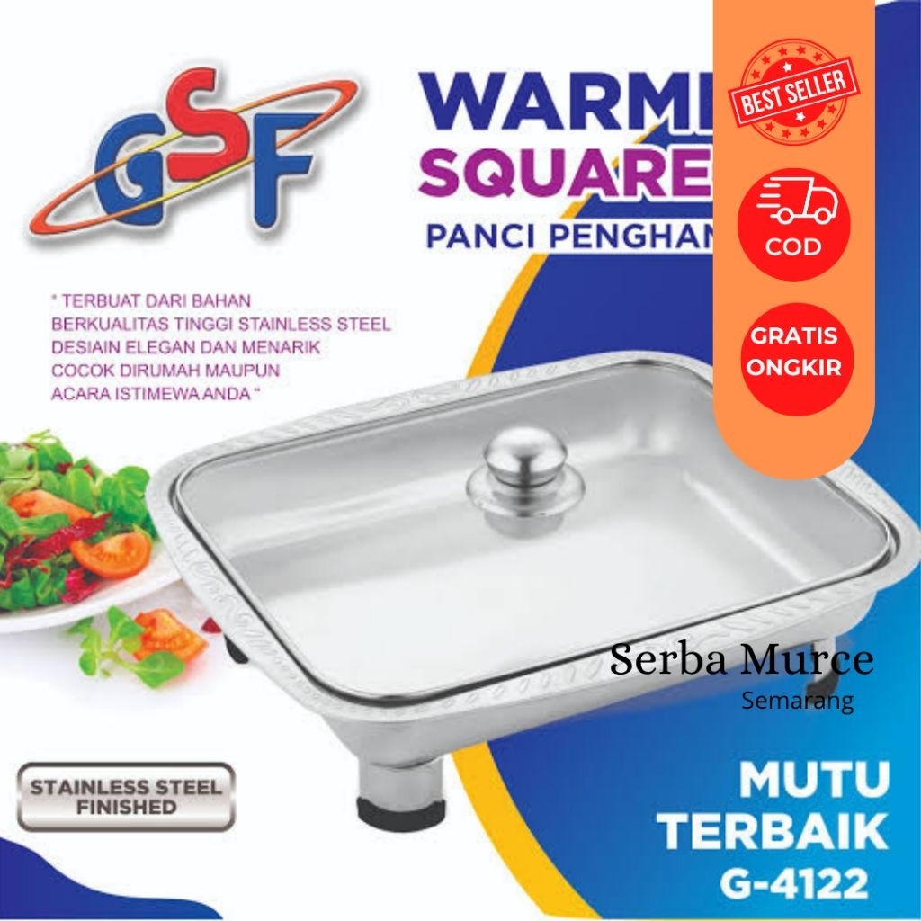 Fast Food Kotak Kaca Makanan GSF/ Wadah Penghangat Makanan/ Wadah Sayur/ Tempat Sayur Tutup/ Tempat 