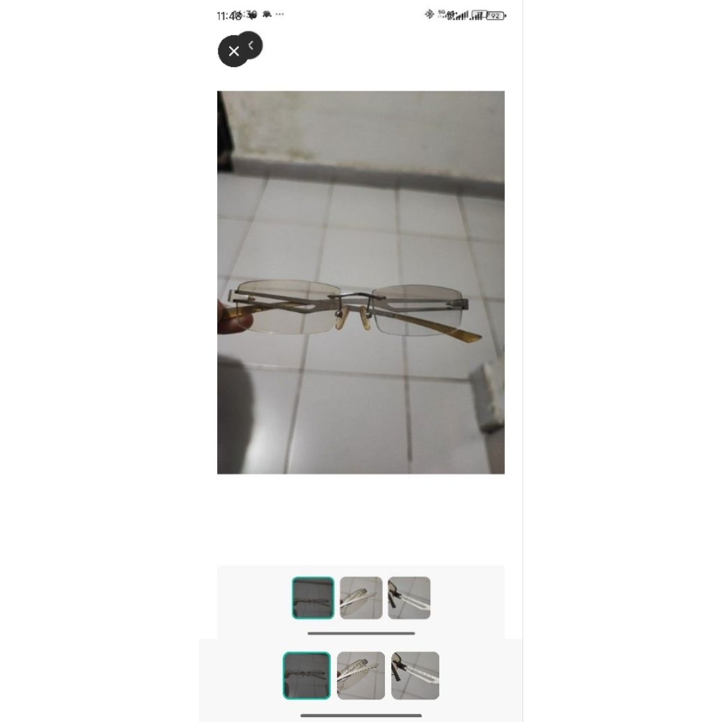 kacamata frameless merk RP