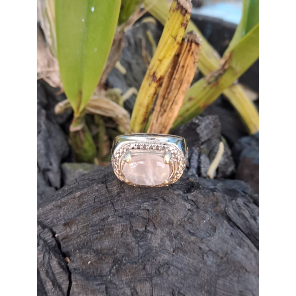 Batu Akik Kecubung Ice Emban Melintang