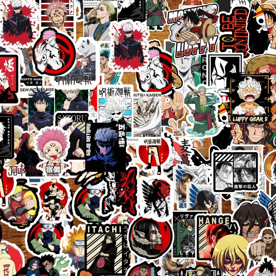 

Sticker Anime Keren Lucu AOT One Piece Naruto Gojo Demon Tempelan Harga Satuan (10Pcs)