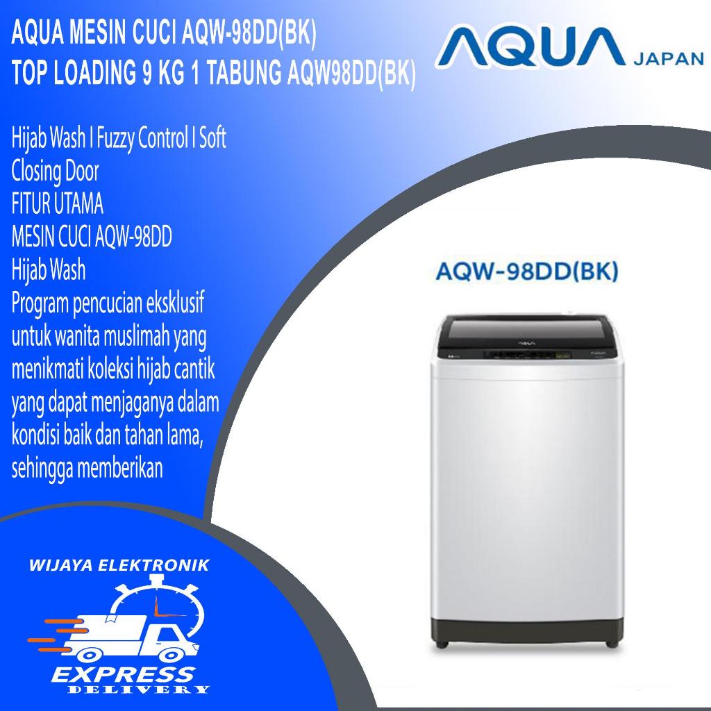 AQUA AQW-98DD(BK) | AQW-98 dd Mesin Cuci Top Loading 9 Kg - AQW-98DD(BK)