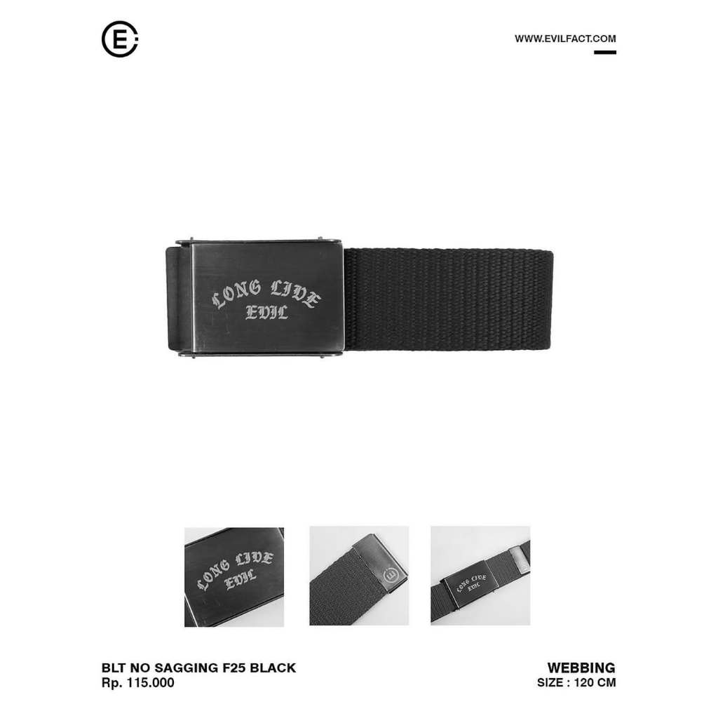 EVIL ARMY BELT - BLT NO SAGGING F25 BLACK