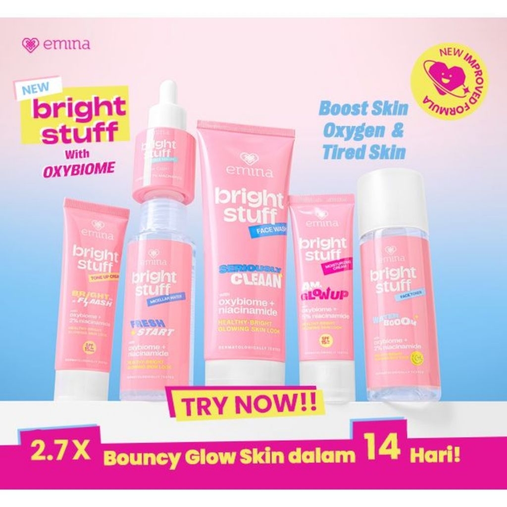 EMINA daily skincare bright stuff lengkap