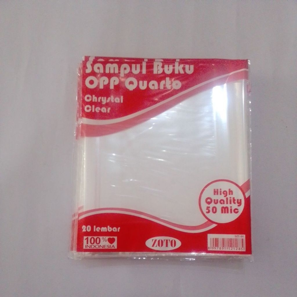 

Sampul Plastik Kwarto/Quarto/sampul buku kecil standart