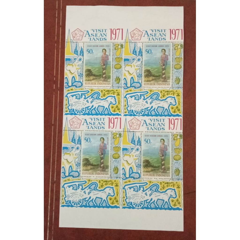 Perangko Indonesia perangko Uncut sheet perangko lawas