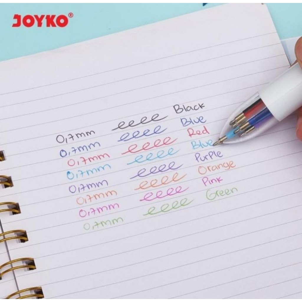 

Joyko Gel Pen Pulpen Pena BP-384 octaco 0.7mm 8 warna