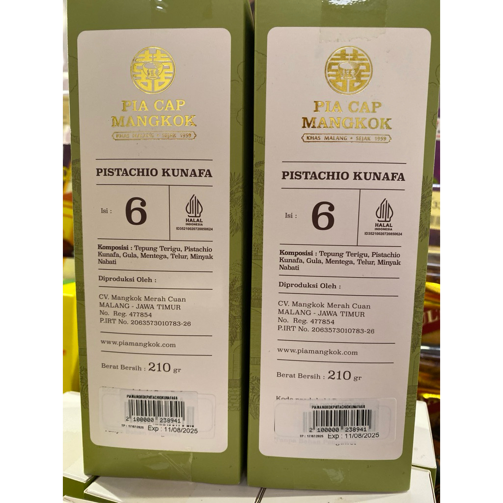 

pia cap mangkok rasa pistachio kunafa