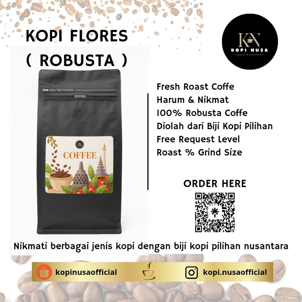 

Kopi Robusta Flores 200gr - 1000gr