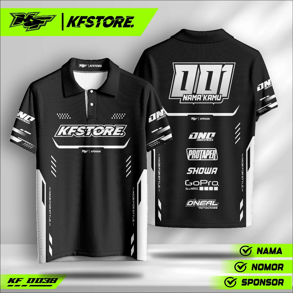 Jersey Drag Bike Custom – Bisa Nama Sendiri | Baju Balap Full Print Premium