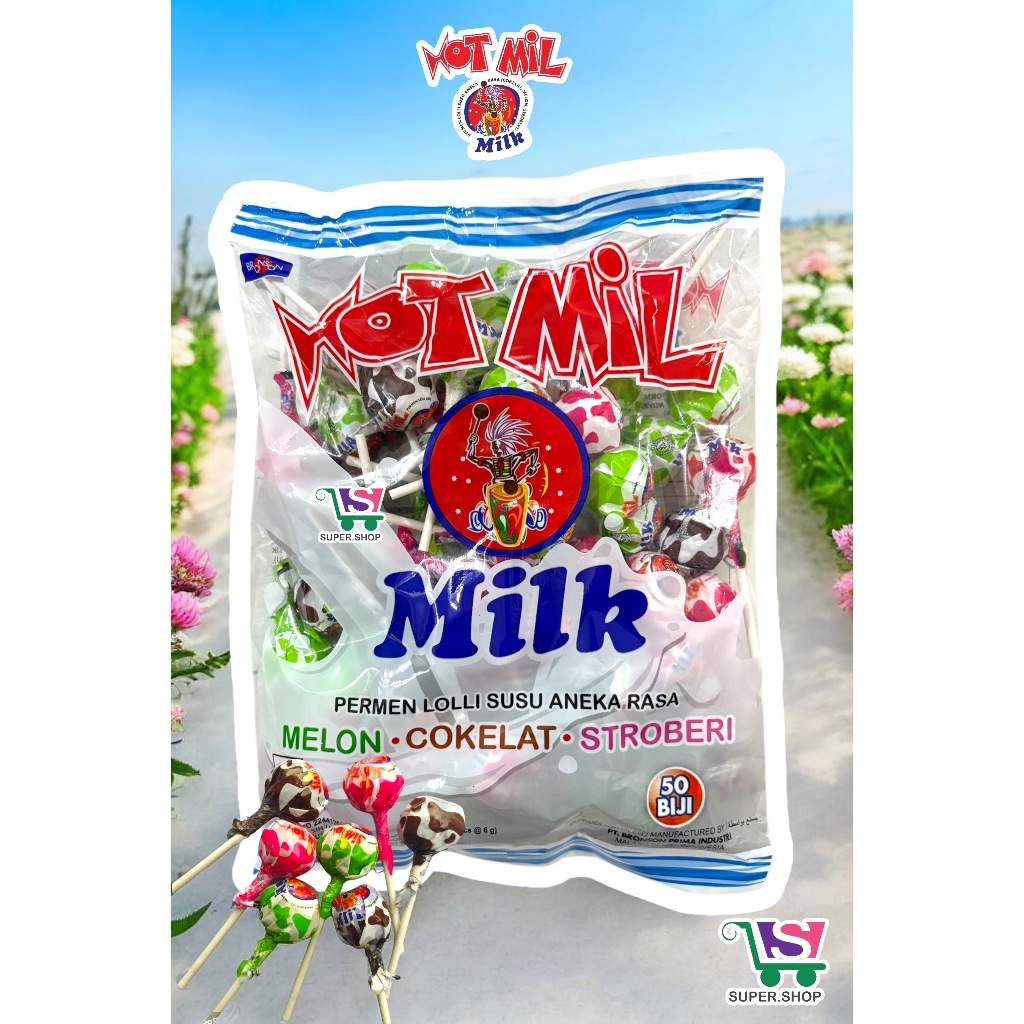 

Hot Mil / Hotmil Milk Permen Loli / Lollipop Susu (isi 50 pcs)