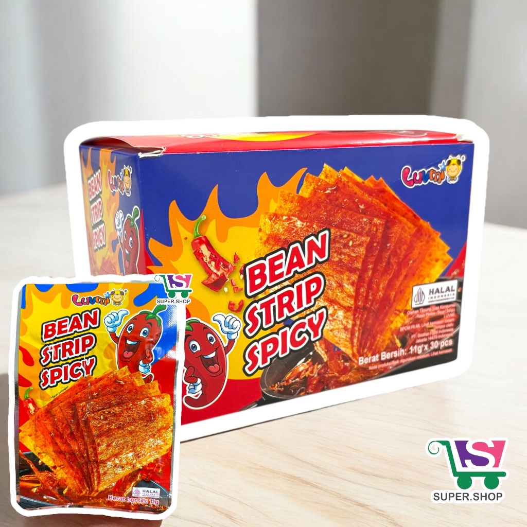 

Bean Strip Spicy Pedas (isi 30 pcs) Snack Viral