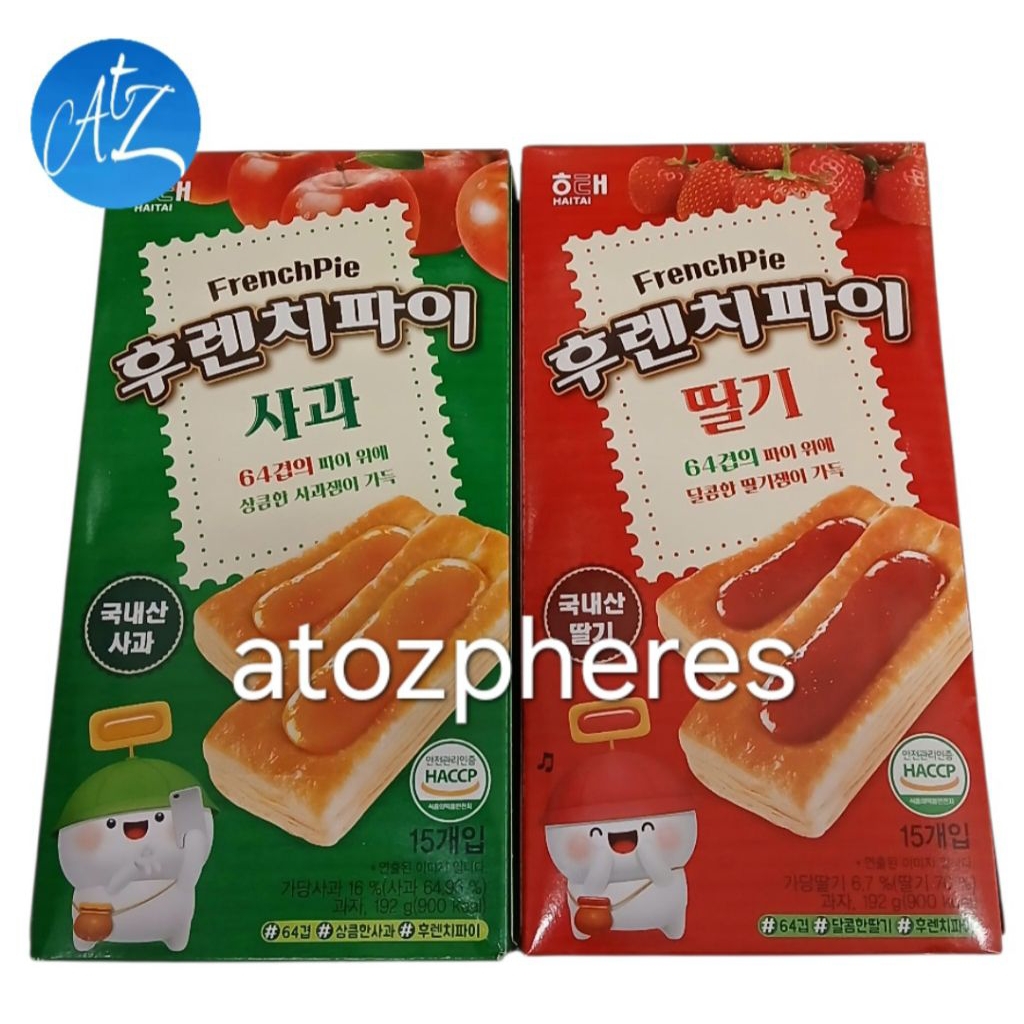 

Biskuit pai rasa buah stroberi apel ala Perancis Prancis Korea Korean HAITAI HAI TAI Strawberry Apple French Pie 192g