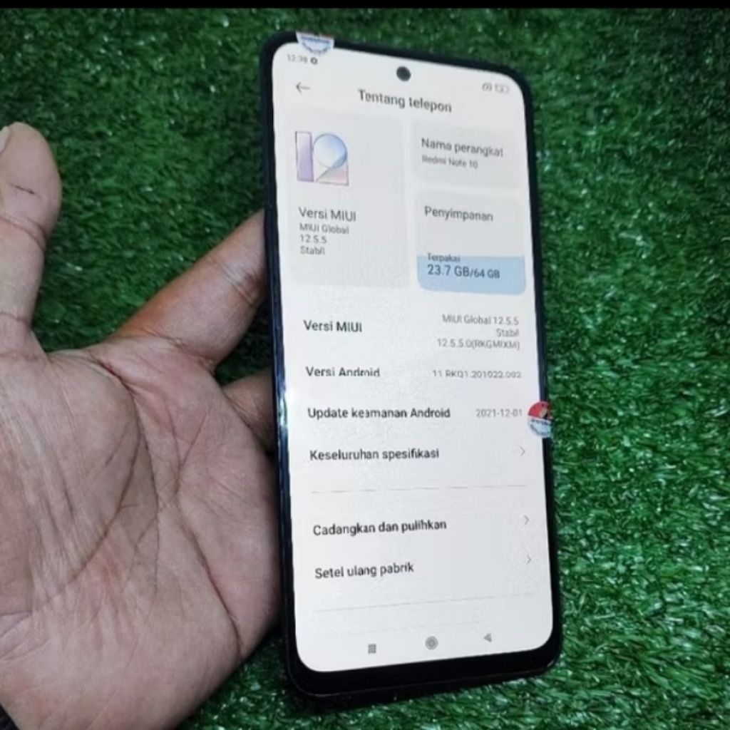 Lcd Redmi Note 10 4G / Note 10s Ori Copotan