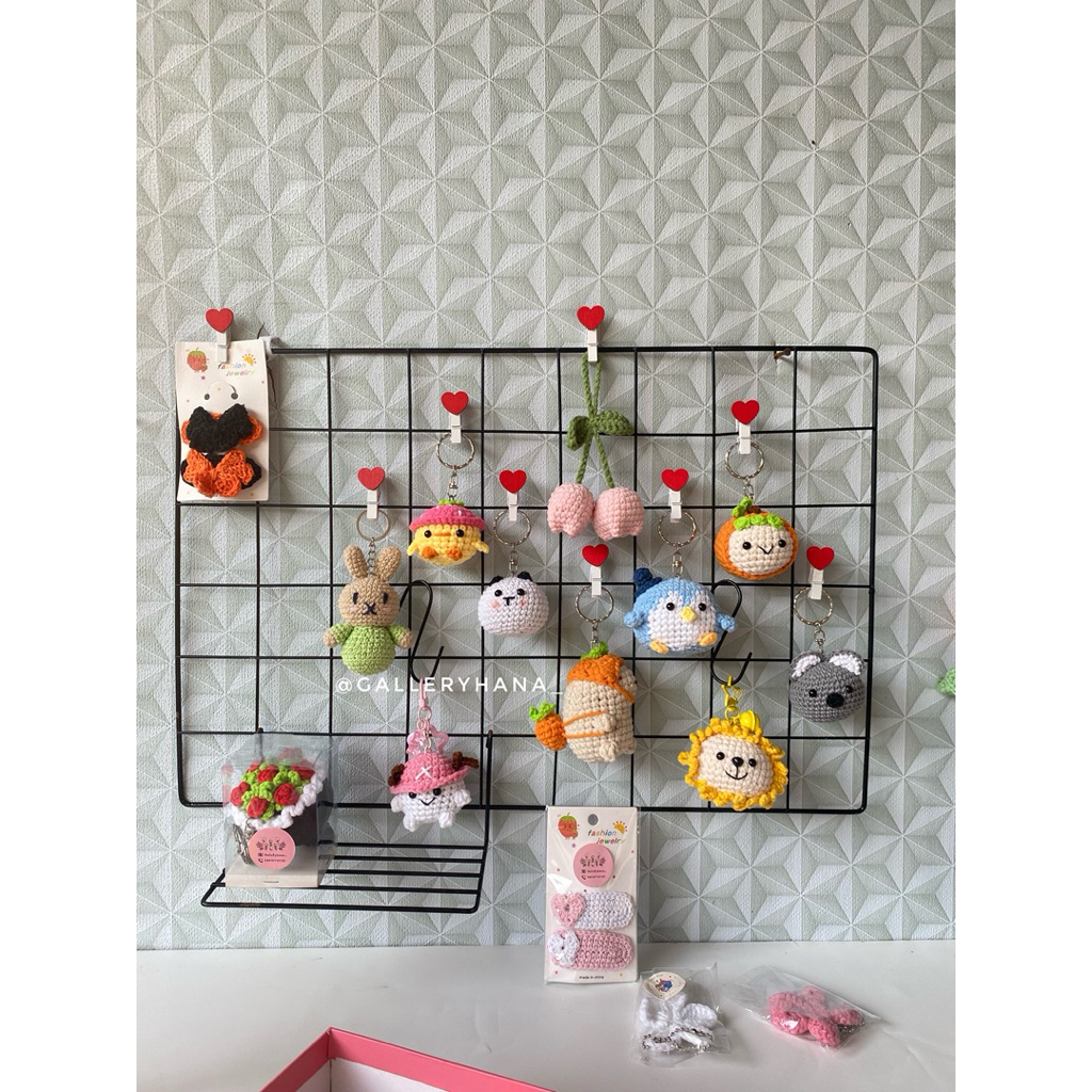 gantungan rajut unik lucu/ gantungan kunci aesthetic/gantungan kunci rajut/gantungan kunci chooper/g