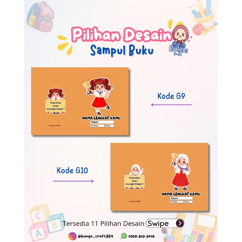 

Sampul Buku Custom Nama