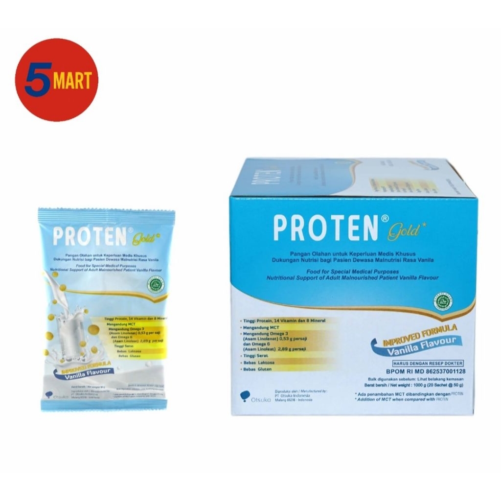 

PROTEN GOLD Susu Rasa Vanilla & Cokelat
