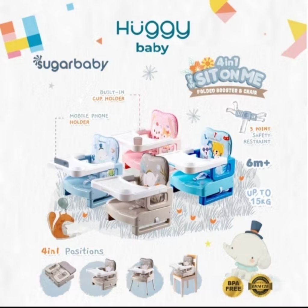 Kursi Makan Bayi 6 Bulan Sugar Baby 4in1