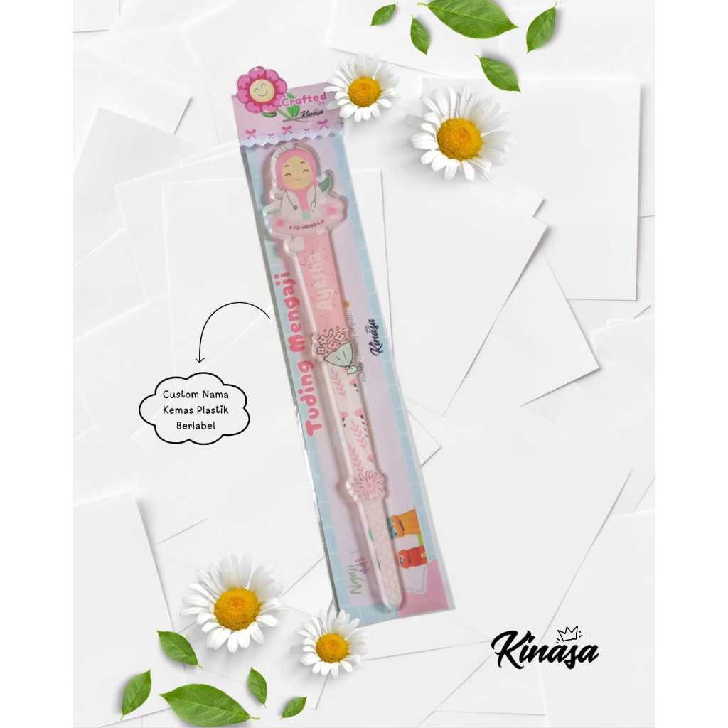 

Tuding Kalam Mengaji Acrylic Anak Custom Nama Kemasan Plastik