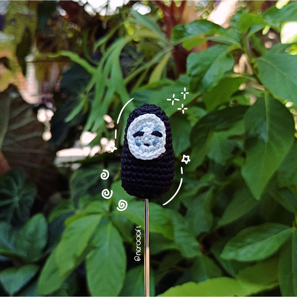 Kaonashi keychain - Ncraft Amiguru boneka rajut