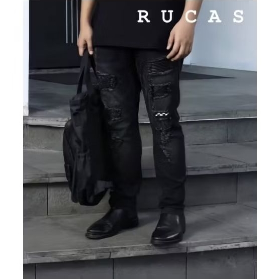 RUCAS Season 9 Grand Combination Python Leather Jeans