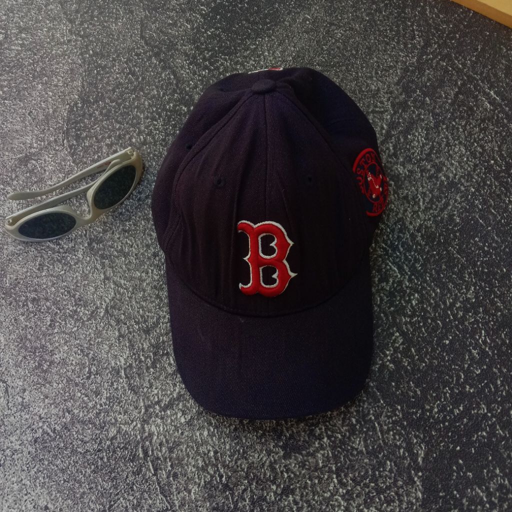TOPI BASEBALL MLB REDSOX LOGO B UNISEX DEWASA ORIGINAL SECOND