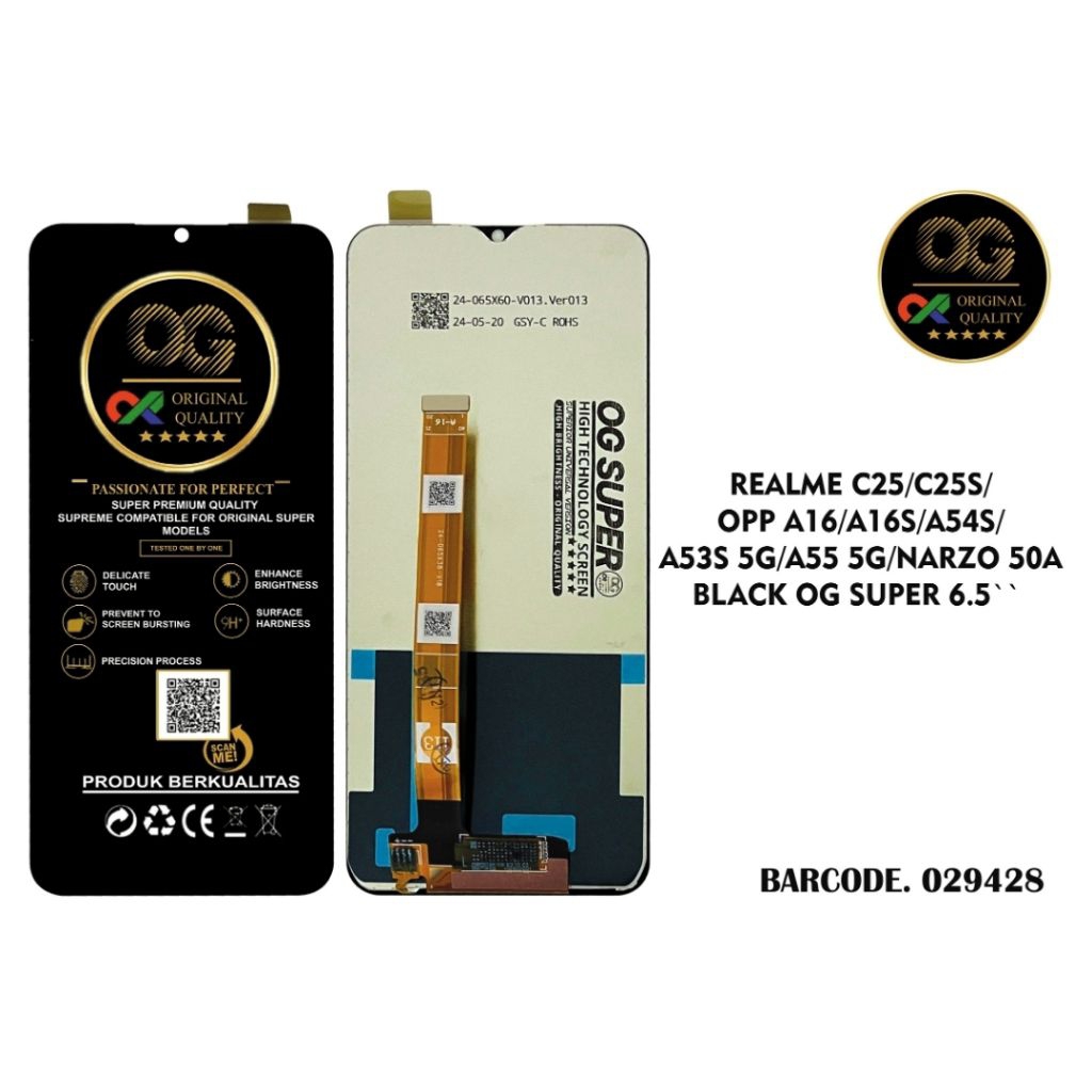 LCD TOUCHSCREEN REALME C25 / REALME C25 S OG SUPER