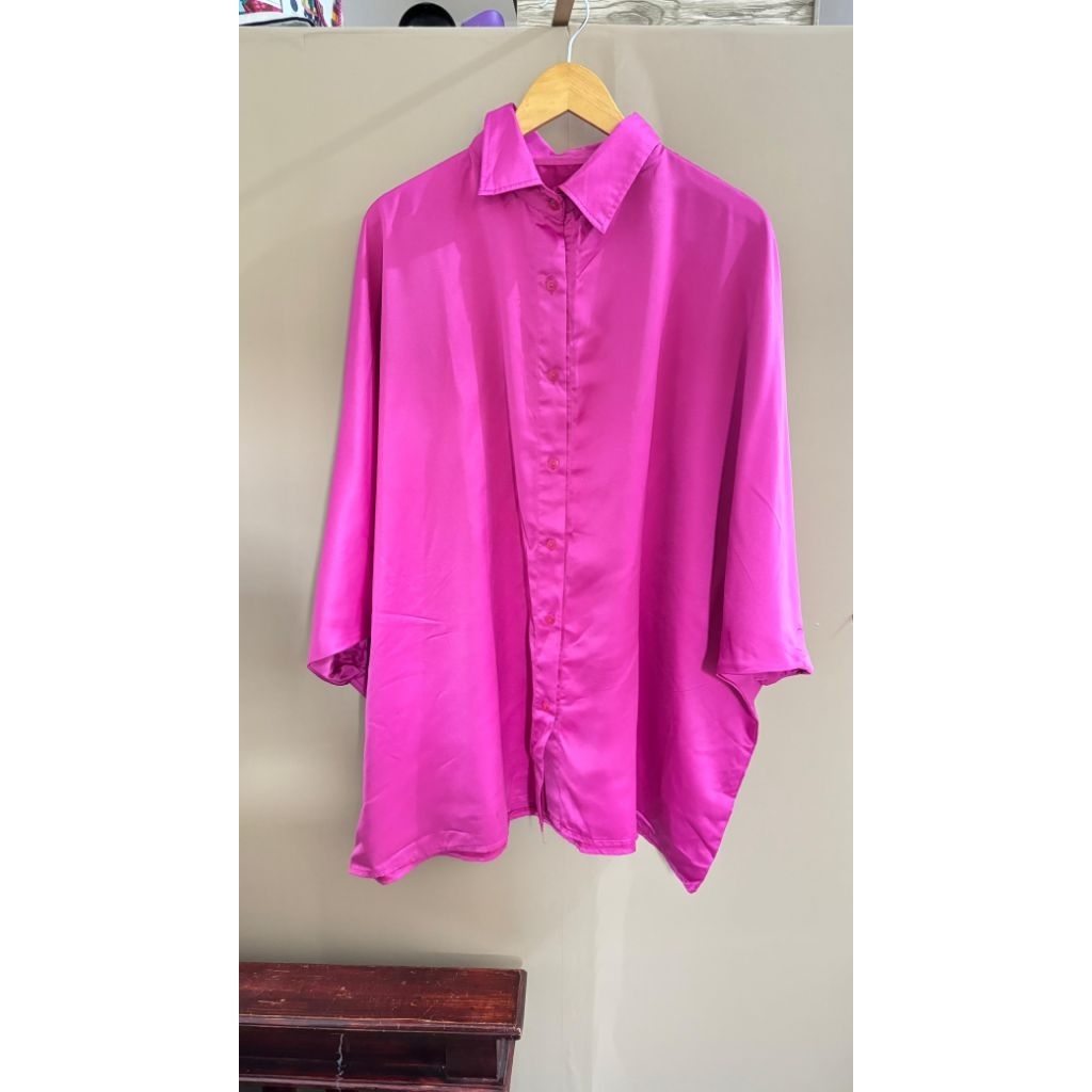 kemeja pink fanta preloved