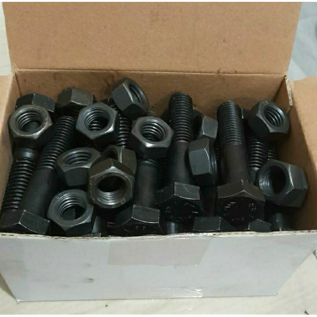 Baut mur unc 1/2×3 Baut 12mm drat kasar K19