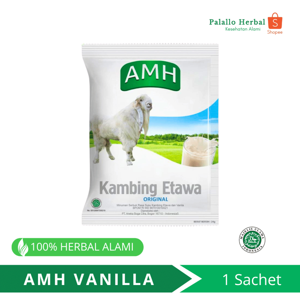 

Susu Kambing Etawa Original AMH VANILLA Sachet 24g - Susu Etawa Kaya Nutrisi, Daya Tahan Tubuh