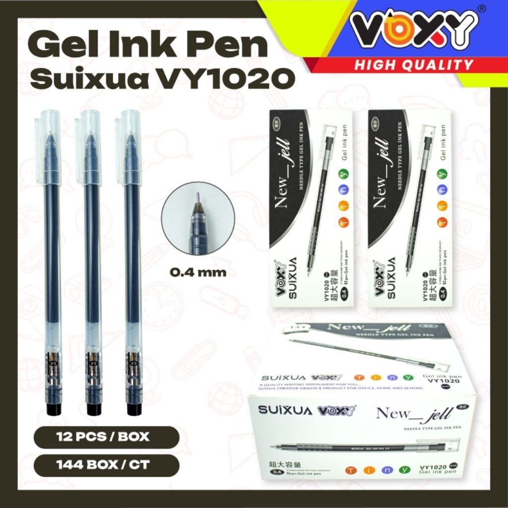 

Bolpoin Pen New Jell Suixua 0.4mm (LUSIN)