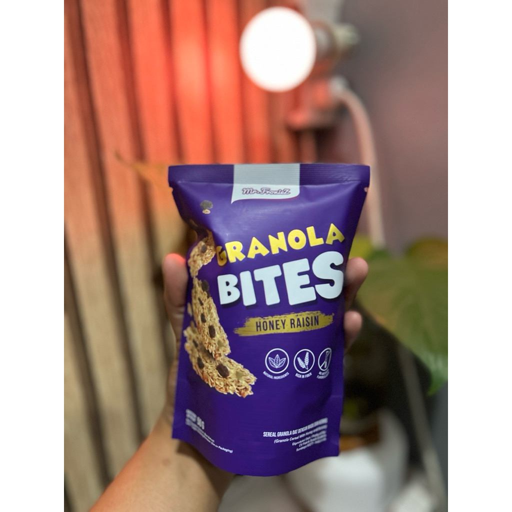 

Granola Bites Mr.Froniez/ Granola Bites 50 gram/ Granola Choco Almond/ Granola Honey Raisin
