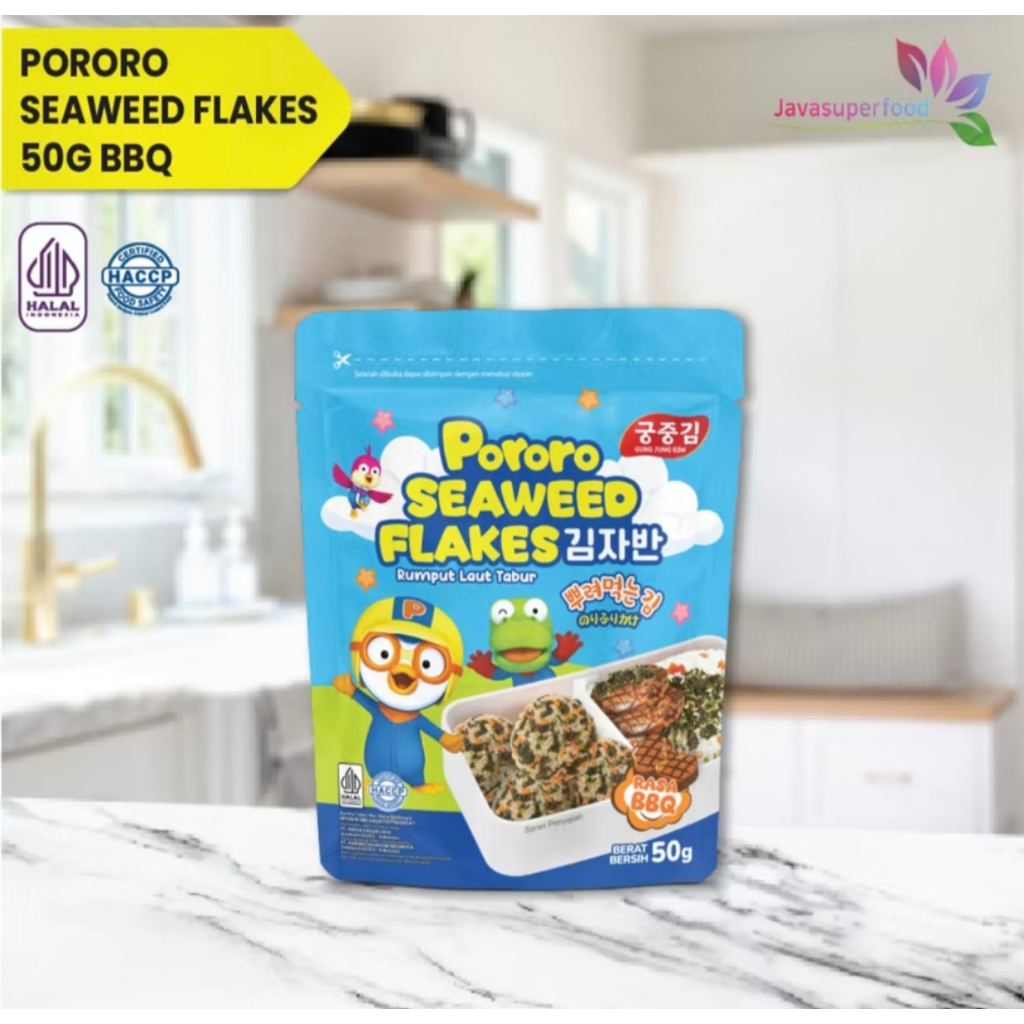 

Pororo Seaweed Flakes - Rumput Laut Nori Tabur - BBQ - 50g - Halal