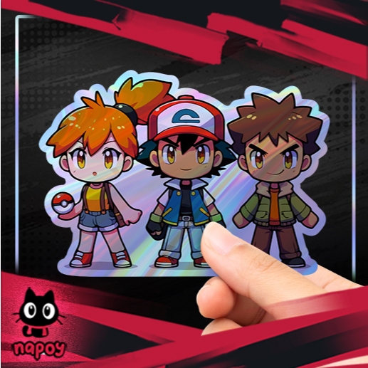 

Stiker Hologram Anime Game Pokemon 3 Trainer