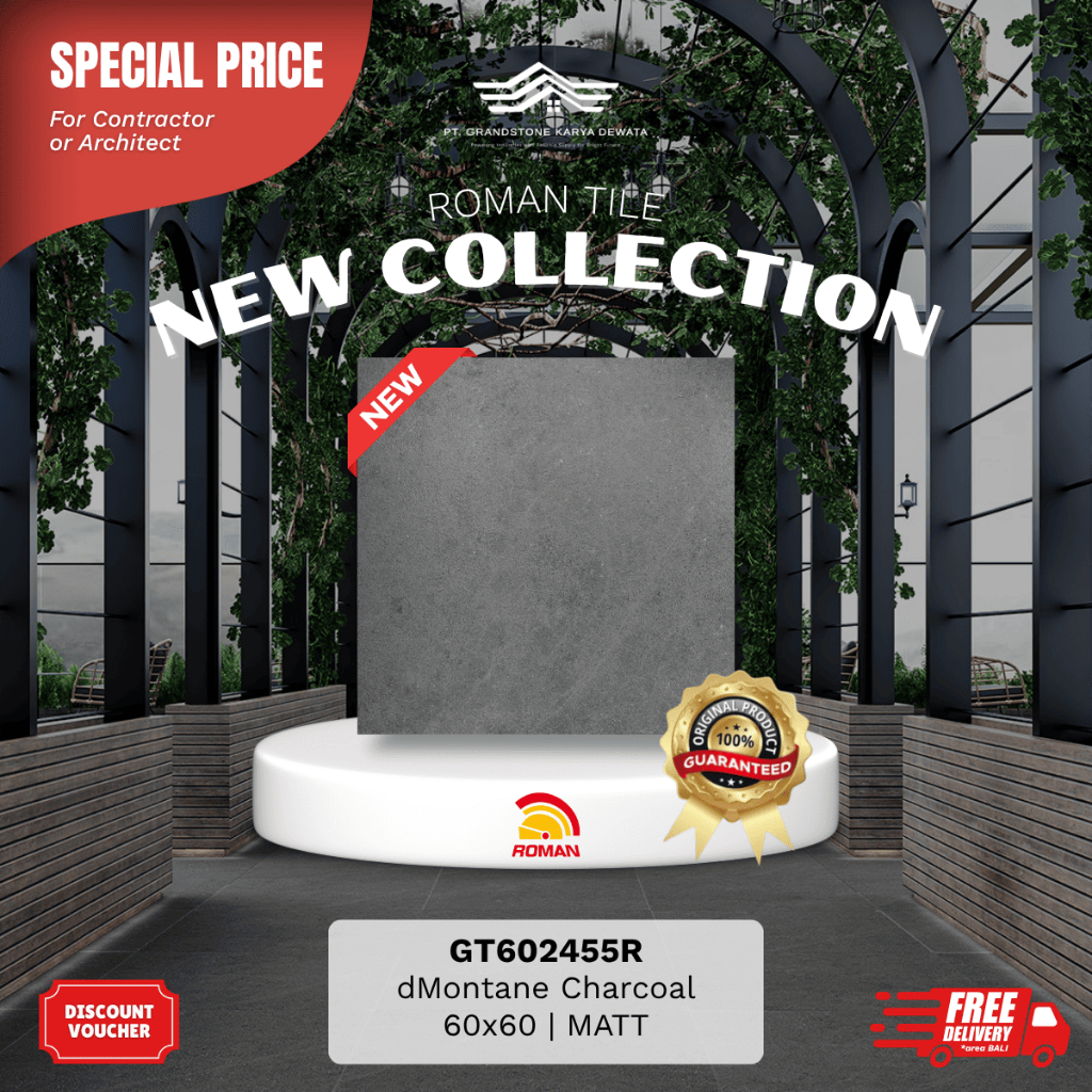 ROMAN GRANITE AGT602455R dMontane Charcoal 60x60 [GRADE A]