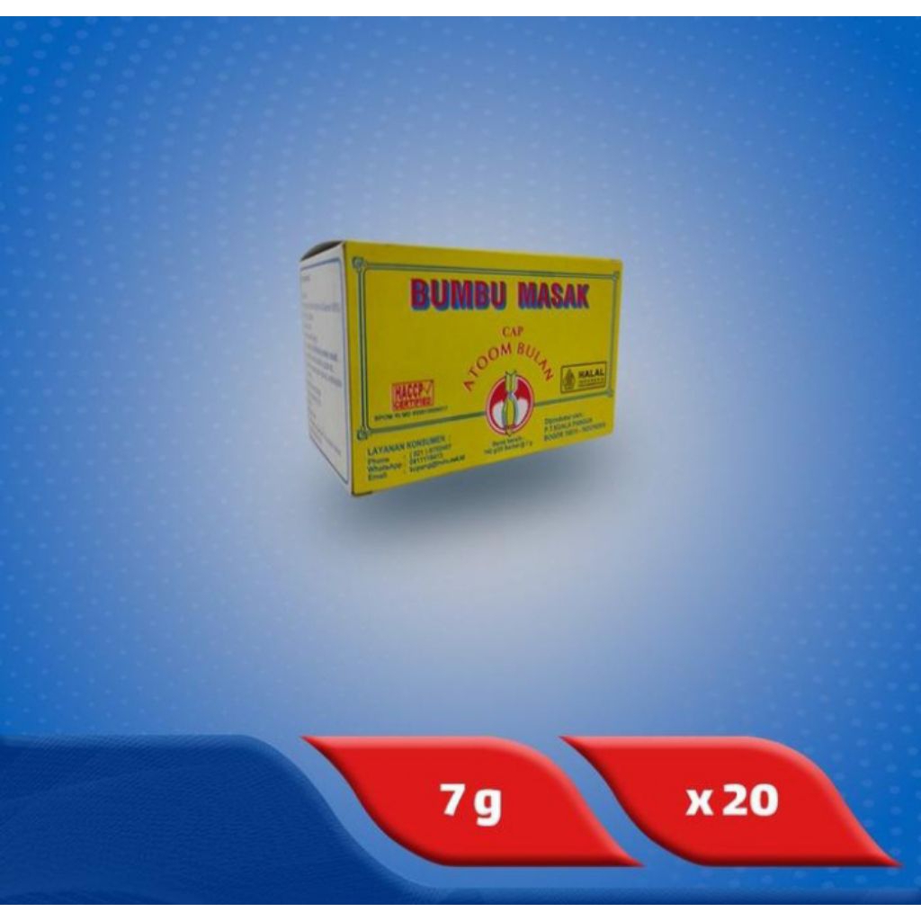

bumbu masak halal atom bulan 7gr x 20 pcs